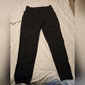 POP Fit Black Ribbed Leggings